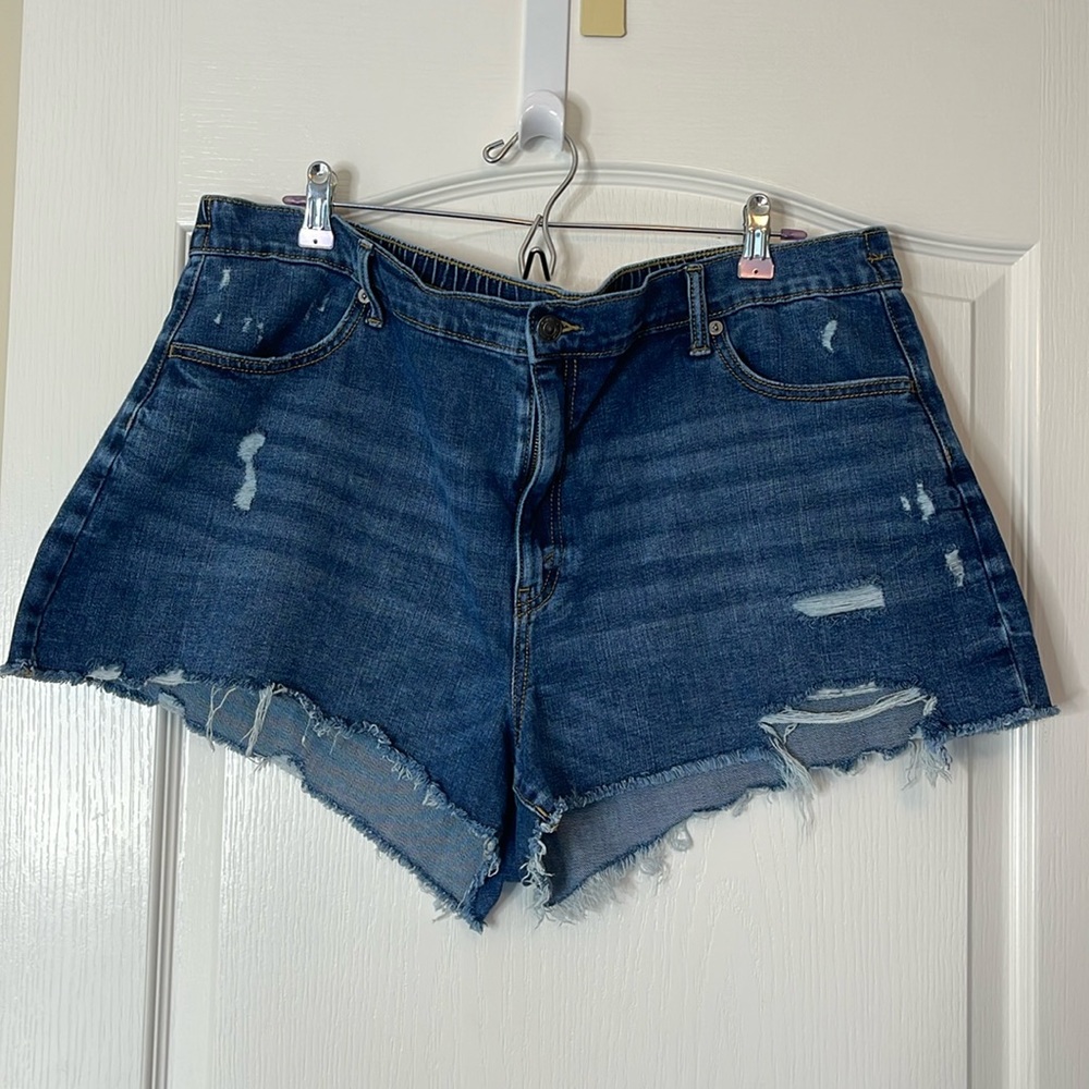 Aerie Distressed Daydream Denim Shorts XXL